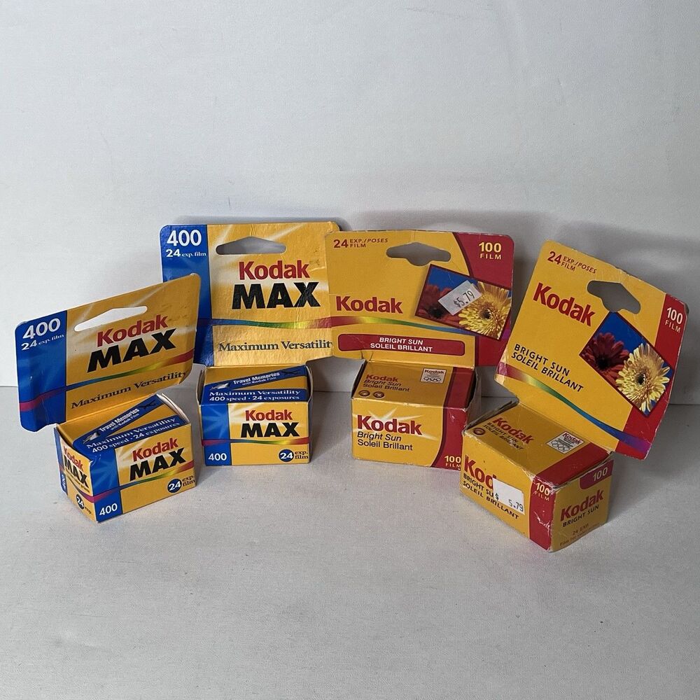 Lot Of 4 Kodak Mac Bright Sun 400 100 35mm Color Film Exp 2005